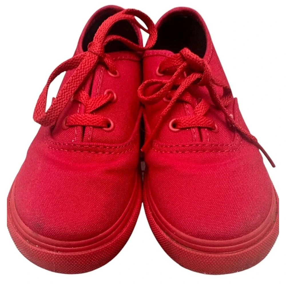 Vans Off‎ the Wall Authentic True Red/Black Toddler Baby Shoes Size 9 Rare
